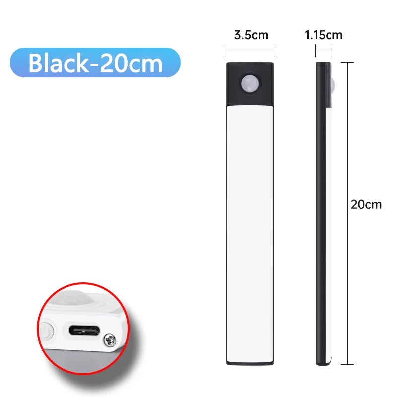 Motion Sensor Night Light — USB Rechargeable, Wireless, Under Cabinet