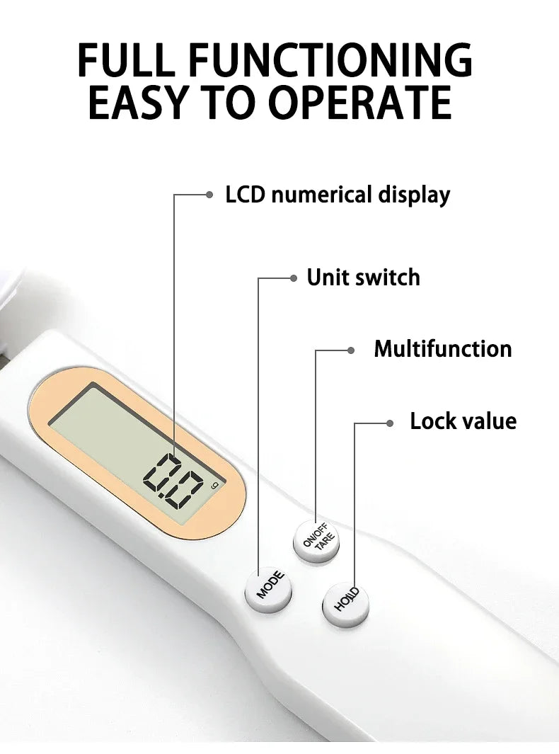 Digital Measuring Spoon Scale – Precise Kitchen Tool for Coffee, Sugar & Spices