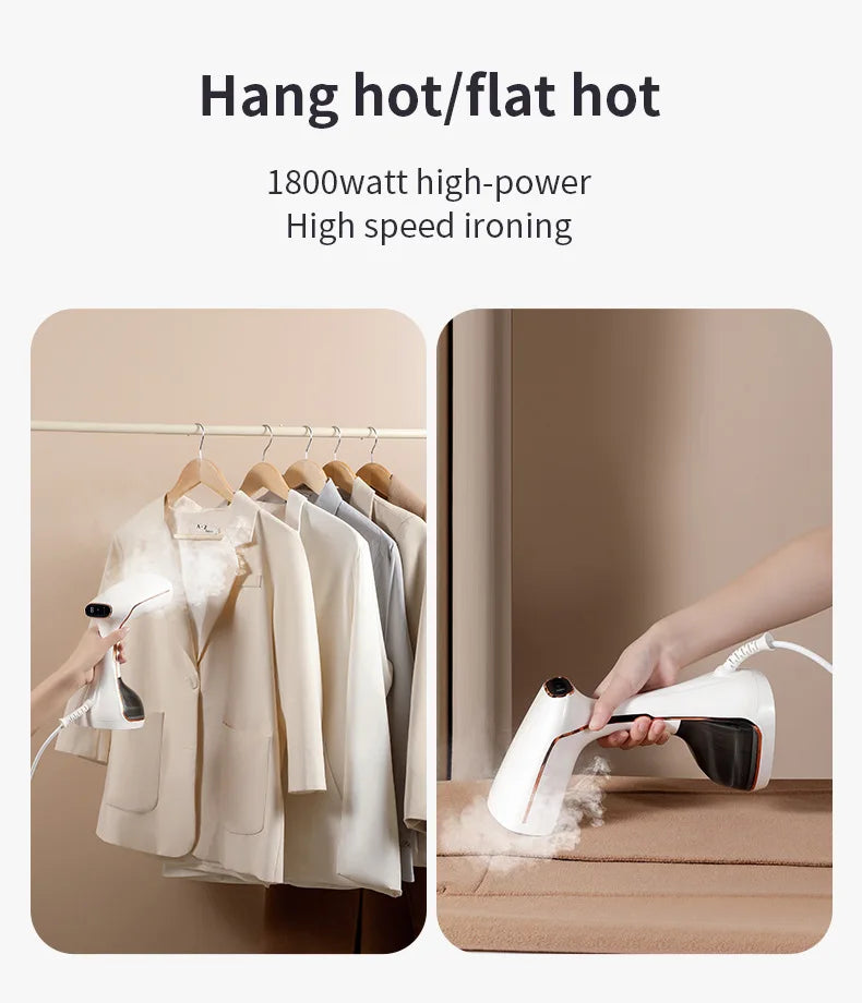 Handheld Steam Iron – 1800W, Touch Screen, Fast Heat-Up
