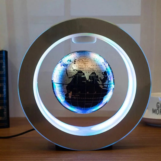 Levitating Globe Lamp – Magnetic Floating World Map with LED Light