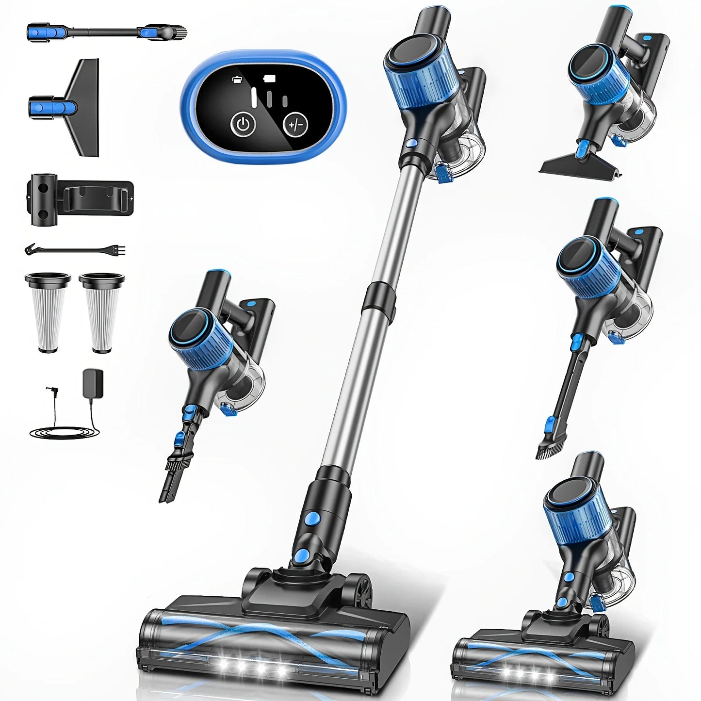 Cordless Vacuum Cleaner 55Kpa – 8-in-1, 45 Min Battery