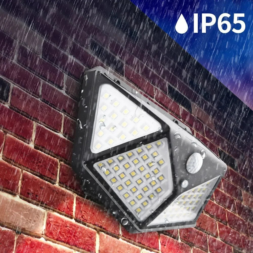 Solar Security Spotlight — 100 LED PIR Motion Sensor, Waterproof, Outdoor