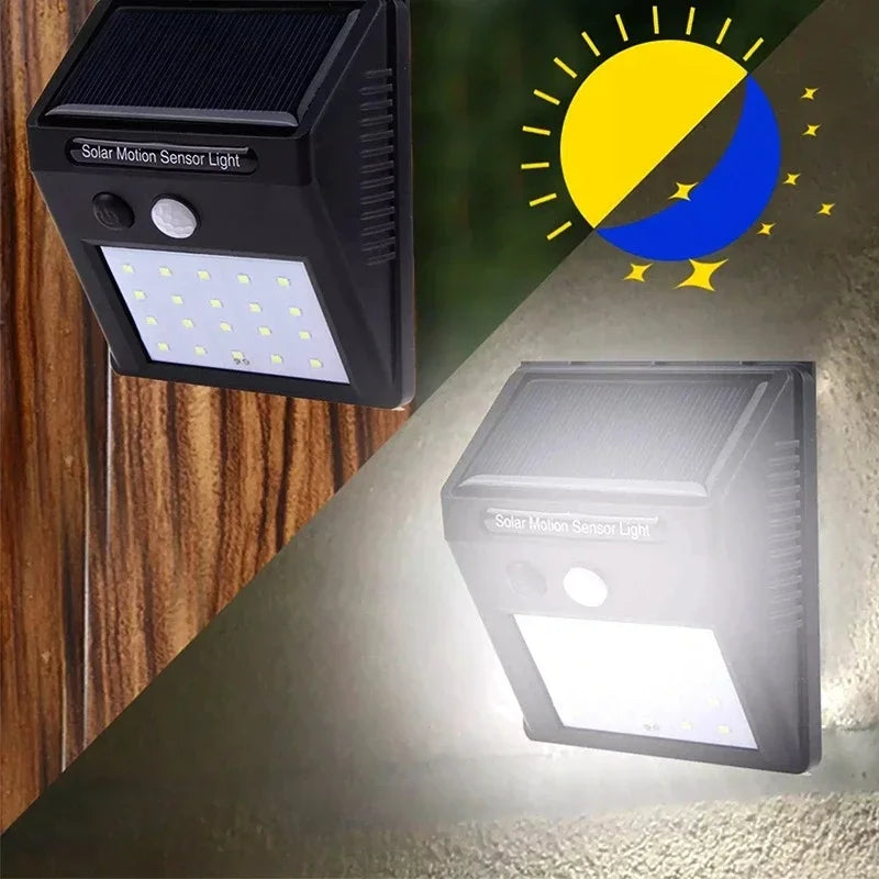 Solar Garden & Porch Light — 20-40 LED, 3 Modes, Motion Sensor, Waterproof