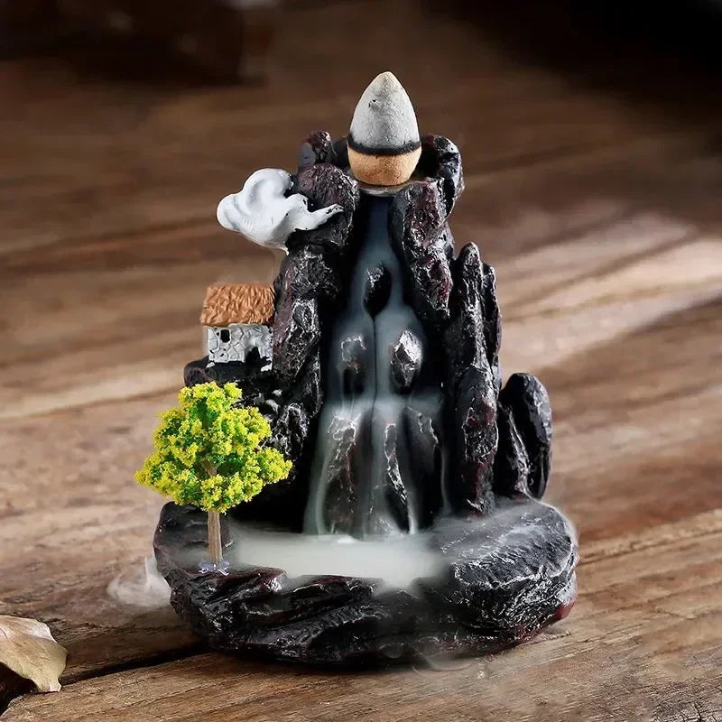 Mountain River Waterfall Backflow Incense Burner