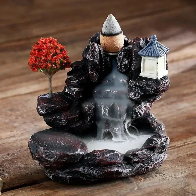 Mountain River Waterfall Backflow Incense Burner