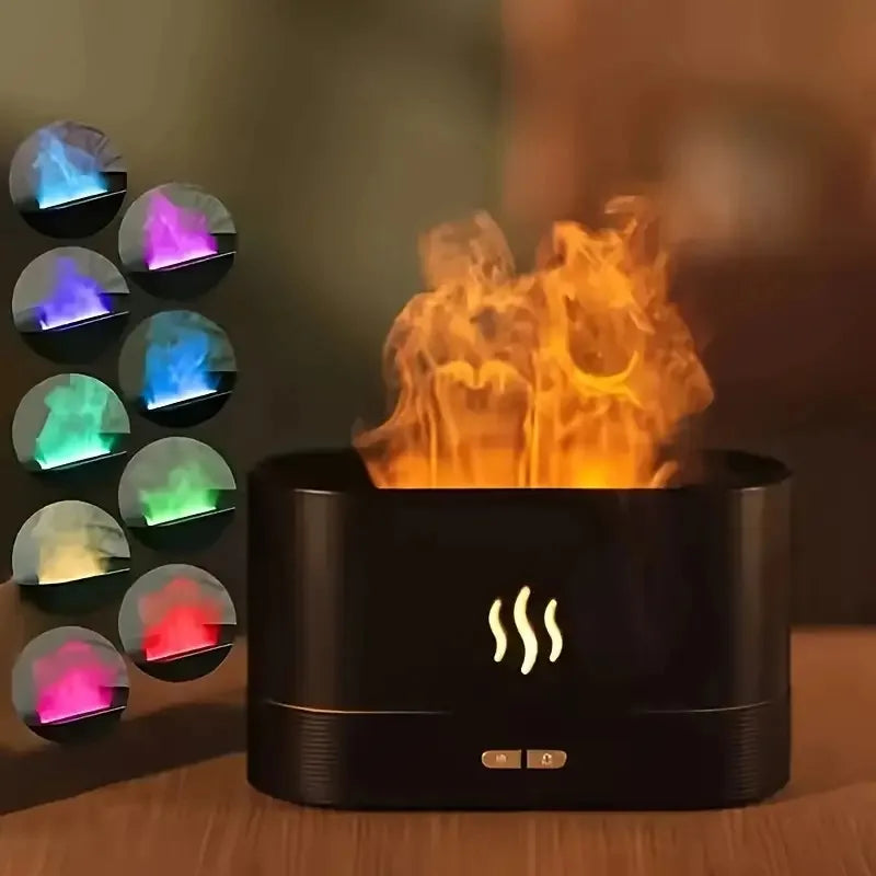 Flame Simulation Humidifier | LED Night Light, 130ml