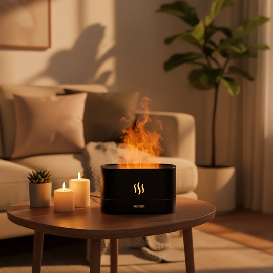 Flame Simulation Humidifier | LED Night Light, 130ml