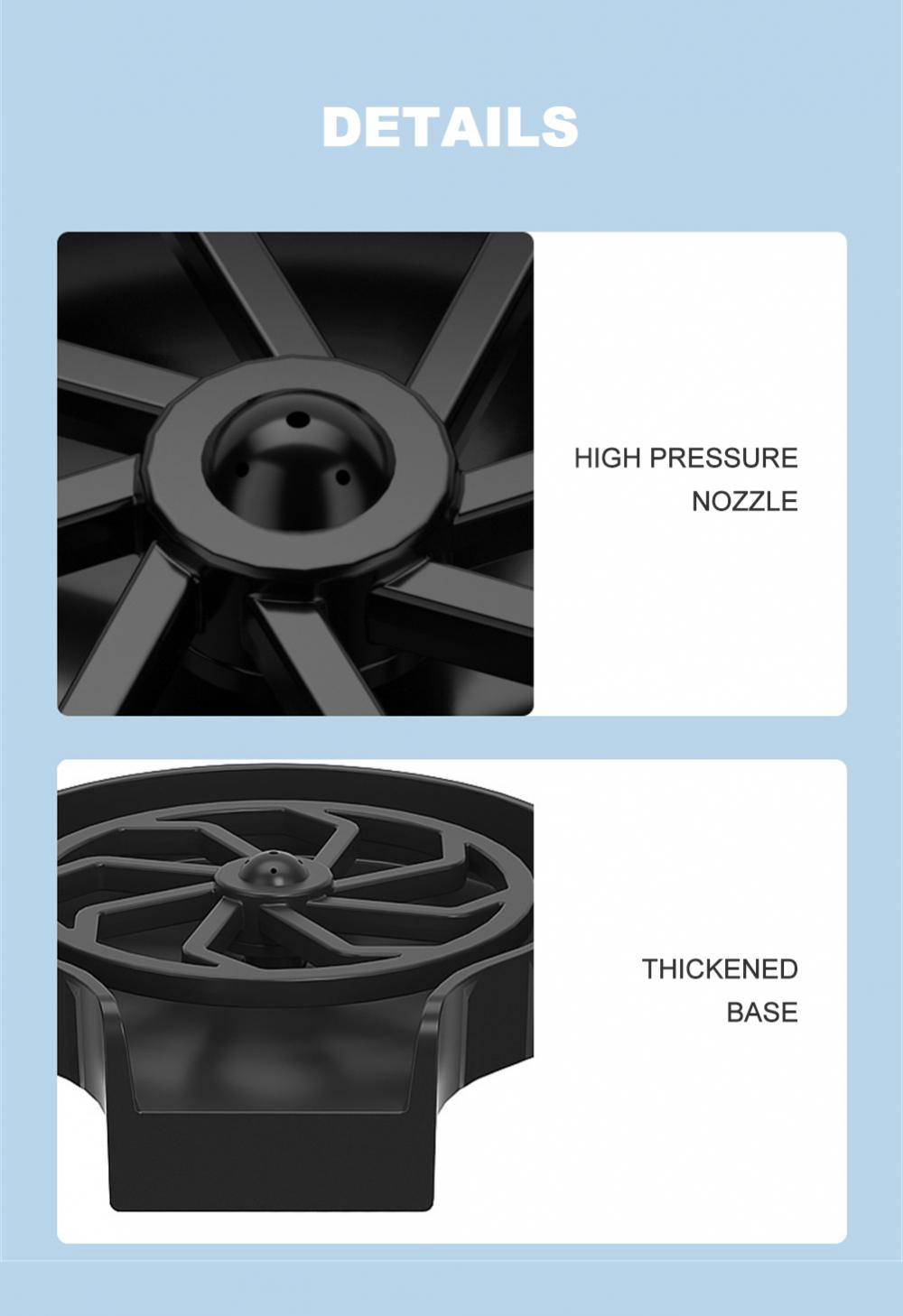 High Pressure Glass Rinser for Sink – Automatic Cup Washer for Bar & Kitchen