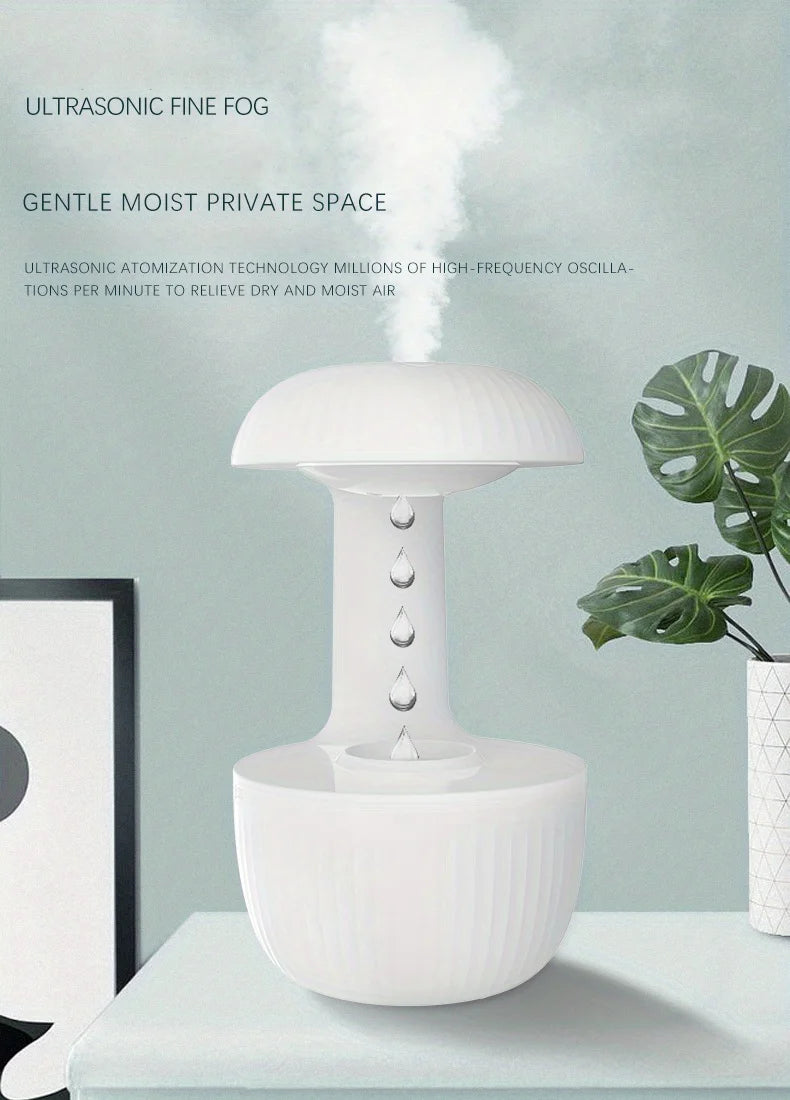 Anti-Gravity Water Droplet Humidifier with LED Night Light | 600ml
