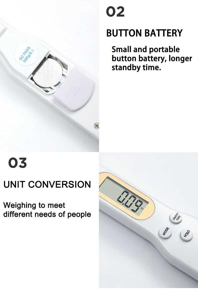 Digital Measuring Spoon Scale – Precise Kitchen Tool for Coffee, Sugar & Spices