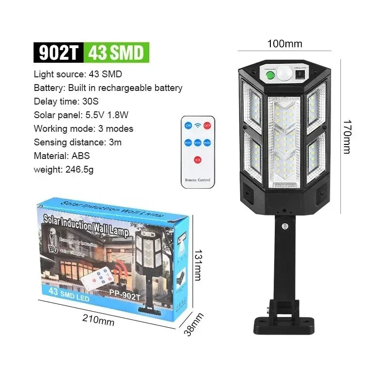 Solar Outdoor Floodlight — 15000LM, Motion Sensor, IP65 Waterproof