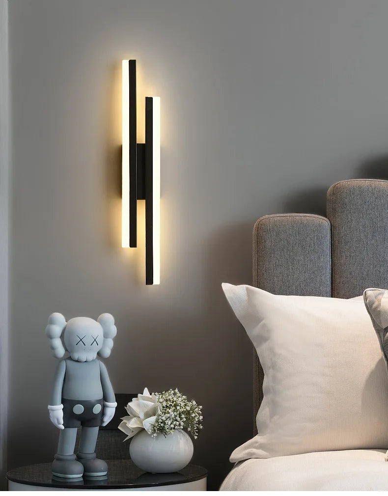 LED Wall Sconce — Copper Pipe & Acrylic Shade, Bedroom & Living Room