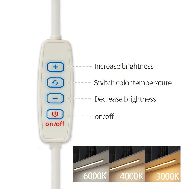 LED Under Cabinet Light — USB Dimmable, 3 Colors, Magnetic Mount