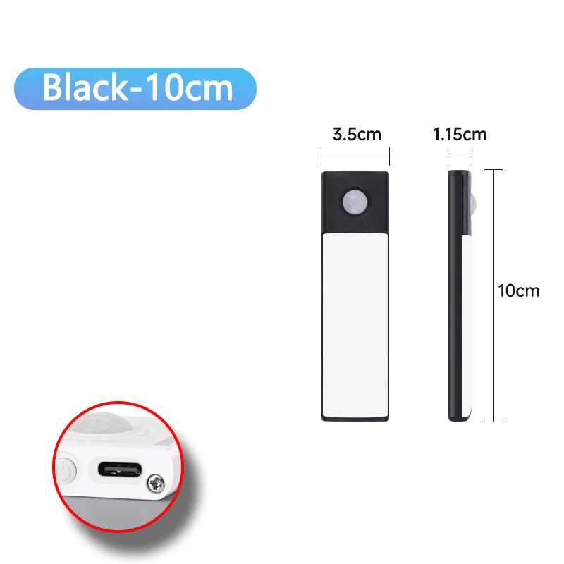Motion Sensor Night Light — USB Rechargeable, Wireless, Under Cabinet