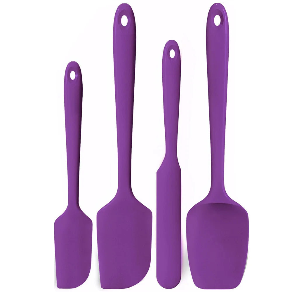 Silicone Spatula Set — Heat-Resistant 600°F, Non-Slip Handle