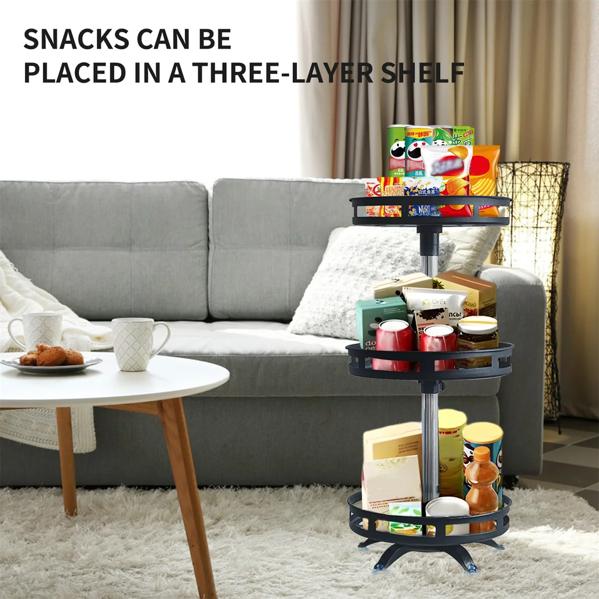 360° Rotating Kitchen Organizer — Spice Rack & Storage Turntable