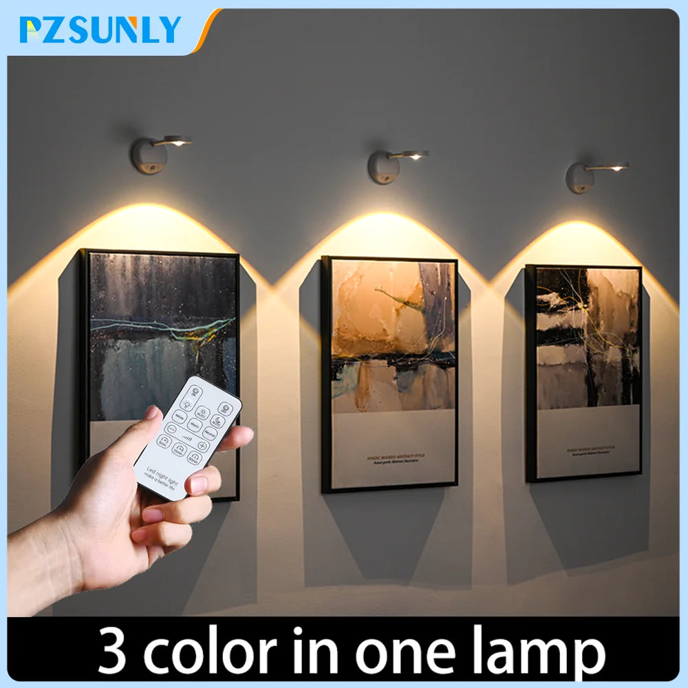 Motion Sensor Wall Lamp — USB LED, Wireless, Kitchen & Bedroom