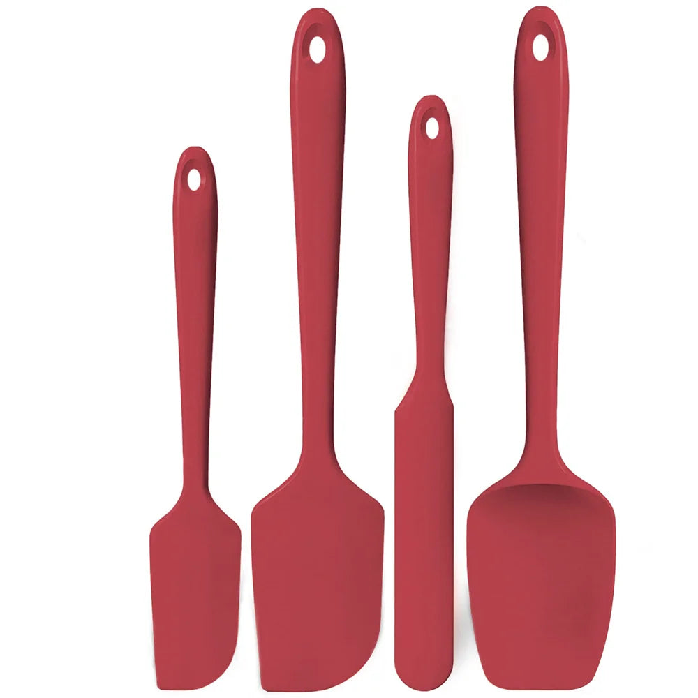 Silicone Spatula Set — Heat-Resistant 600°F, Non-Slip Handle