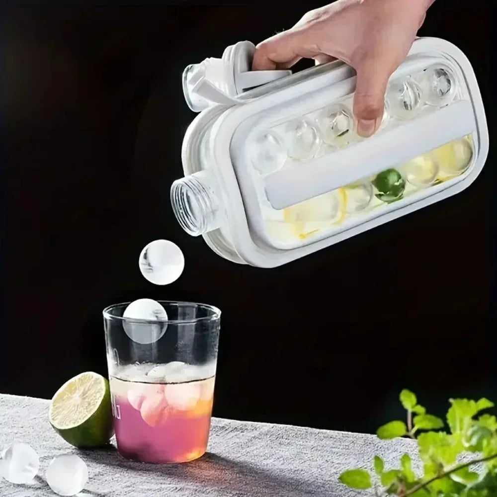 2-in-1 Ice Ball Maker Bottle – Foldable Water Bottle with Ice Mold