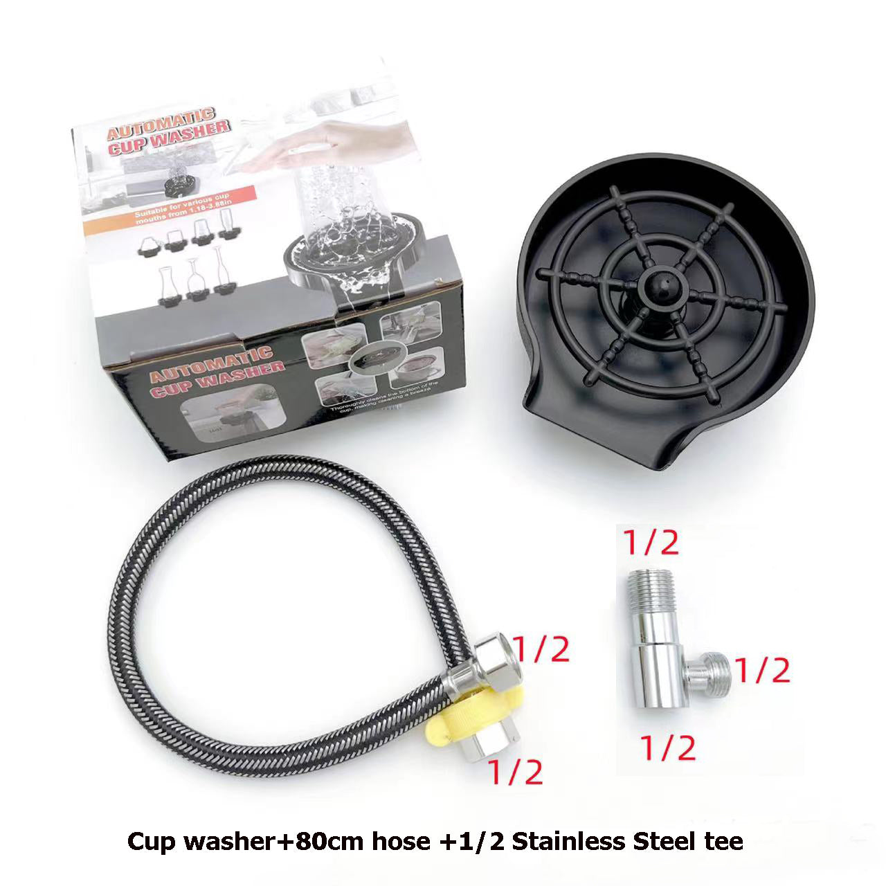 High Pressure Glass Rinser for Sink – Automatic Cup Washer for Bar & Kitchen