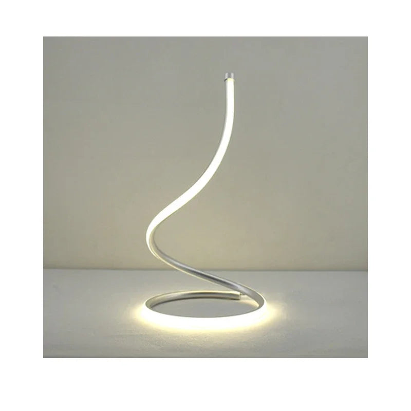 Spiral LED Table Lamp – Touch Dimmable, Bedroom & Office