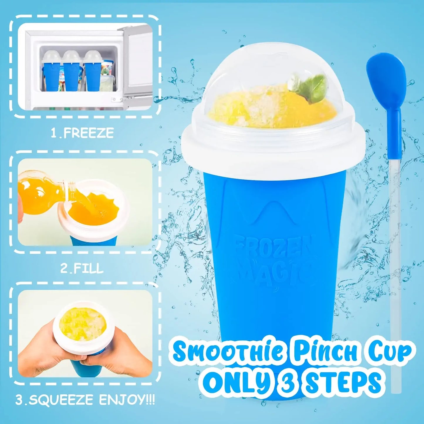 Magic Slushy Maker Cup | Squeeze & Freeze Slushie Maker