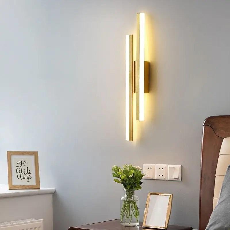 LED Wall Sconce — Copper Pipe & Acrylic Shade, Bedroom & Living Room