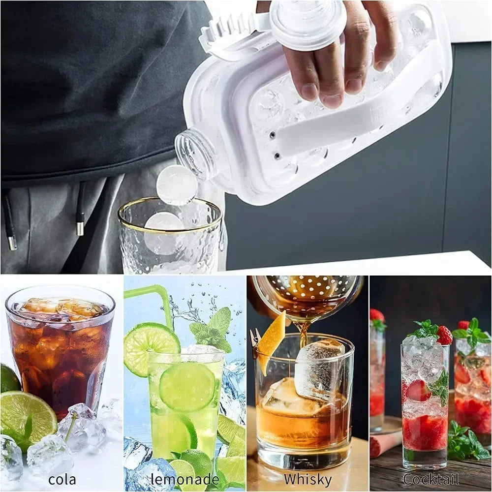 2-in-1 Ice Ball Maker Bottle – Foldable Water Bottle with Ice Mold