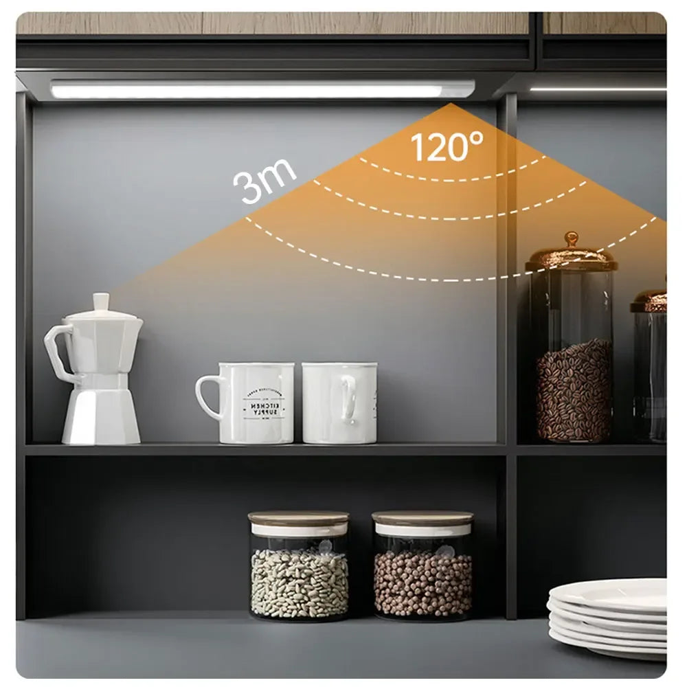 Motion Sensor Night Light — USB Rechargeable, Wireless, Under Cabinet