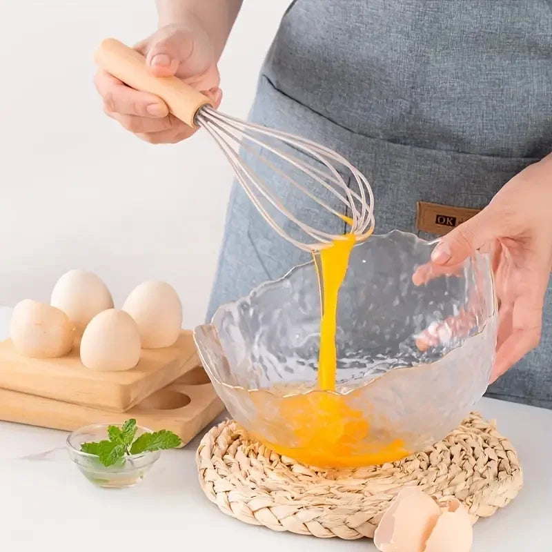12-Piece Silicone Kitchen Utensil Set — Wooden Handle, Heat-Resistant, Non-Stick