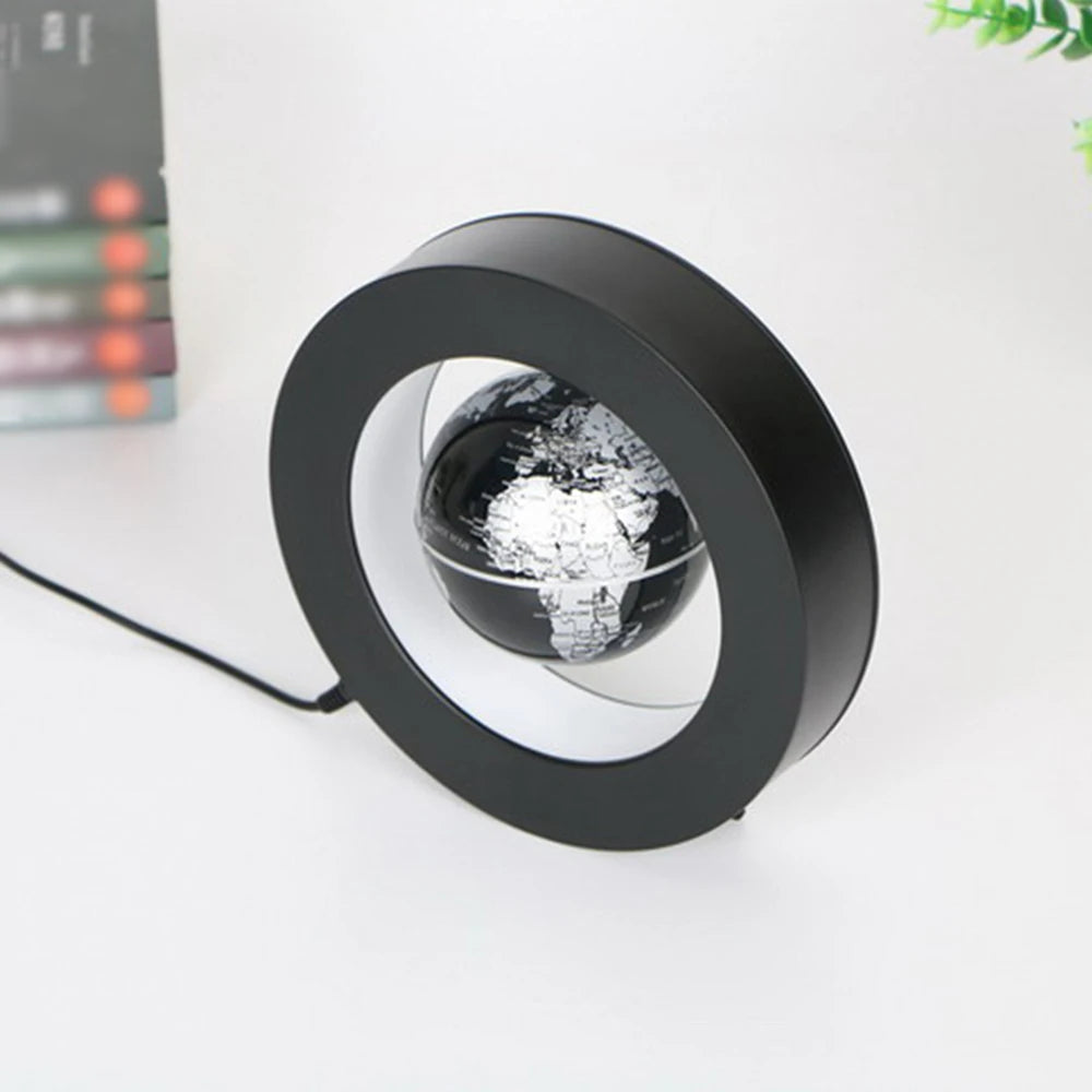 Levitating Globe Lamp – Magnetic Floating World Map with LED Light