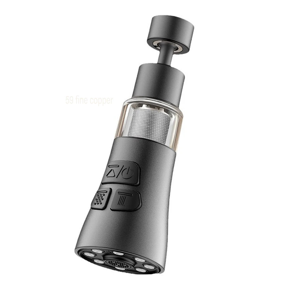 360° Rotating Kitchen Faucet Aerator | 3-Mode Splash Filter & Bubbler