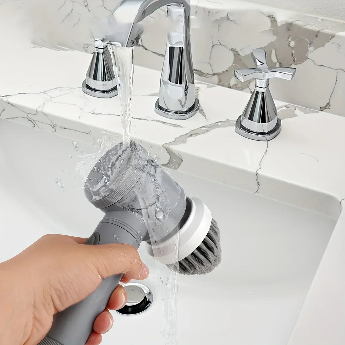 Electric Spin Scrubber – 5 Brush Heads, Cordless Cleaning Brush
