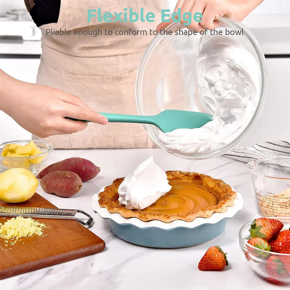 Silicone Spatula Set — Heat-Resistant 600°F, Non-Slip Handle