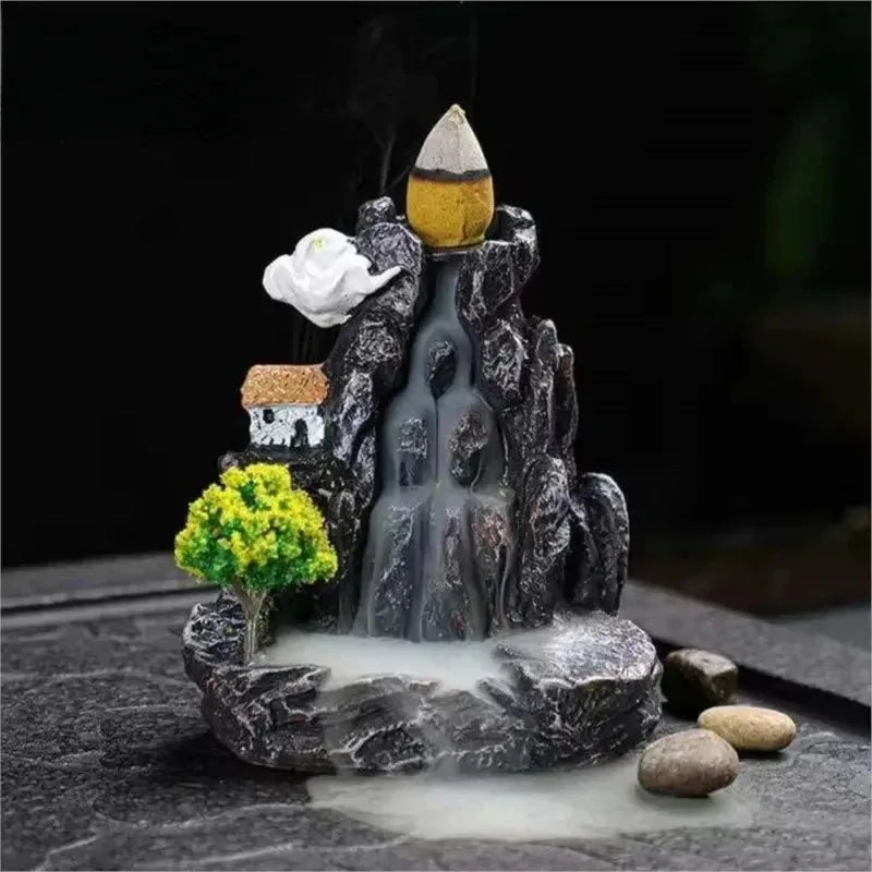 Mountain River Waterfall Backflow Incense Burner