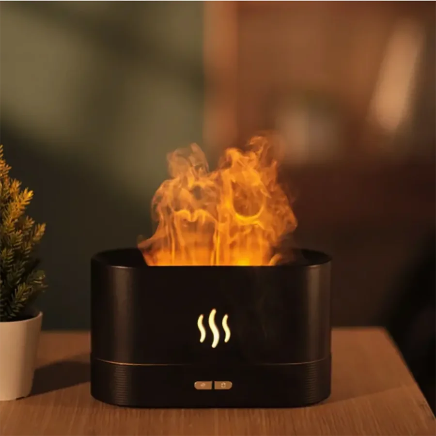 Flame Simulation Humidifier | LED Night Light, 130ml