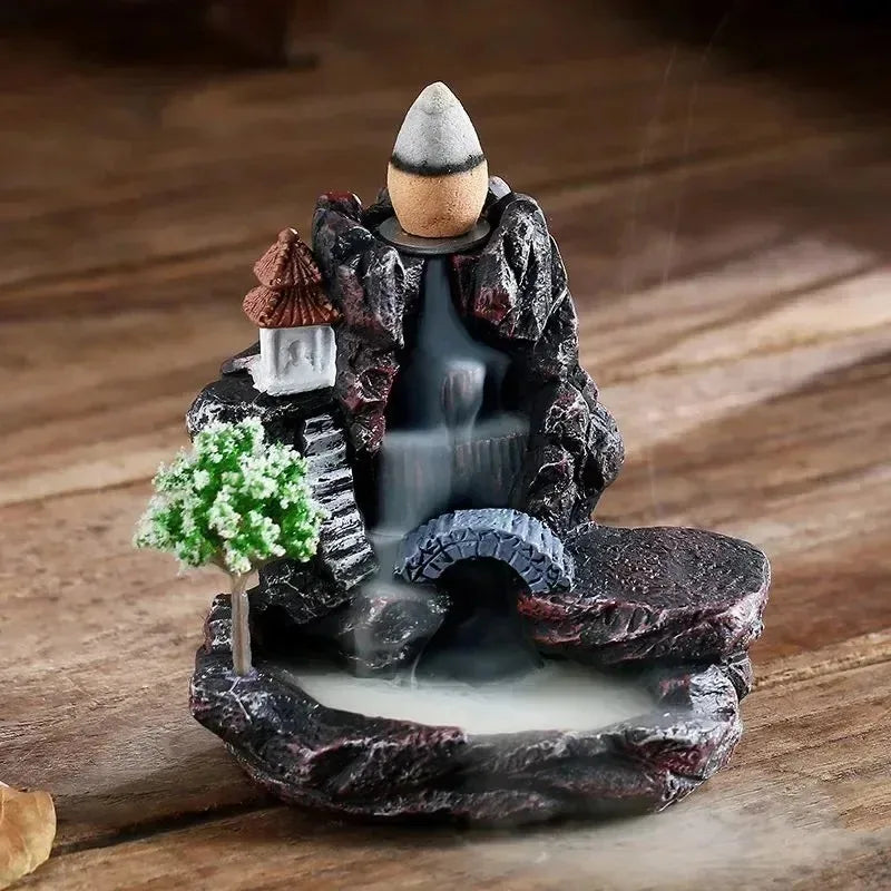 Mountain River Waterfall Backflow Incense Burner