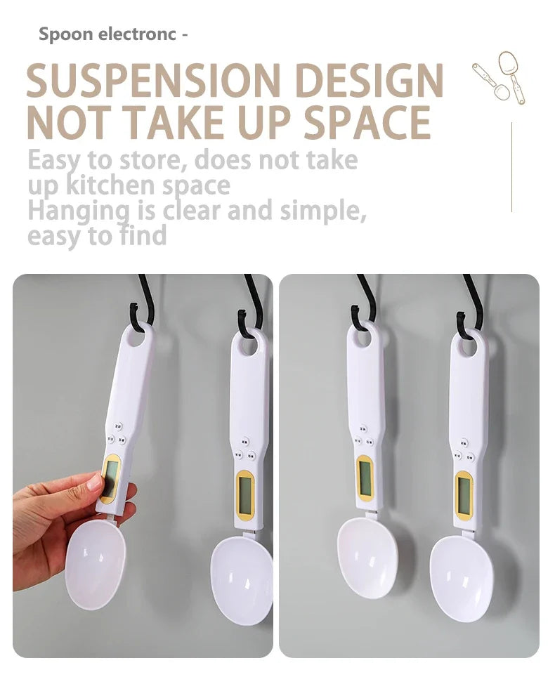 Digital Measuring Spoon Scale – Precise Kitchen Tool for Coffee, Sugar & Spices