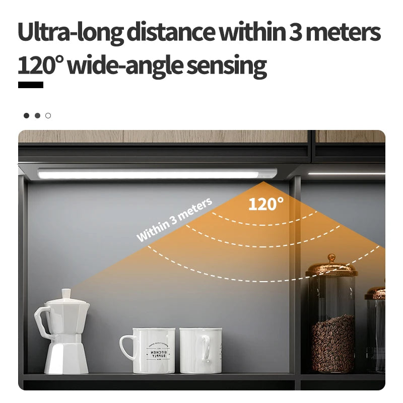 Motion Sensor Night Light — USB Rechargeable, Wireless, Under Cabinet