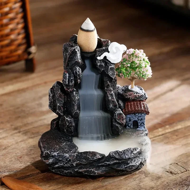 Mountain River Waterfall Backflow Incense Burner