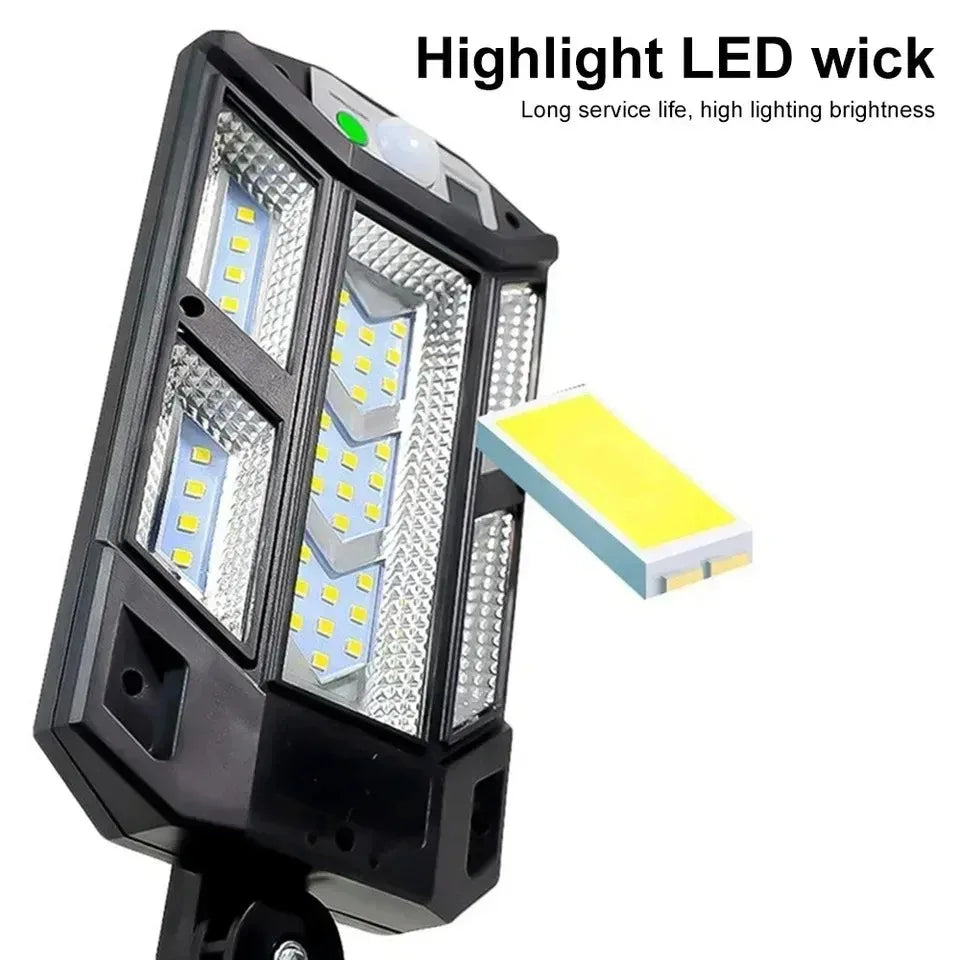 Solar Outdoor Floodlight — 15000LM, Motion Sensor, IP65 Waterproof