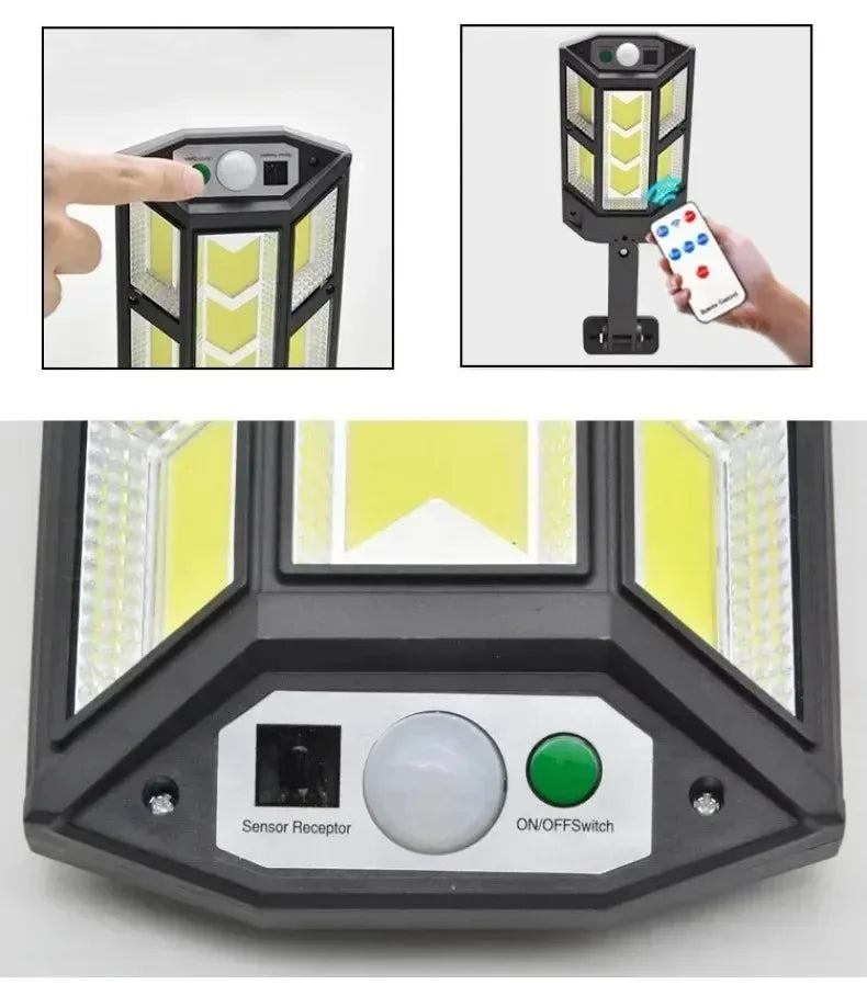 Solar Outdoor Floodlight — 15000LM, Motion Sensor, IP65 Waterproof