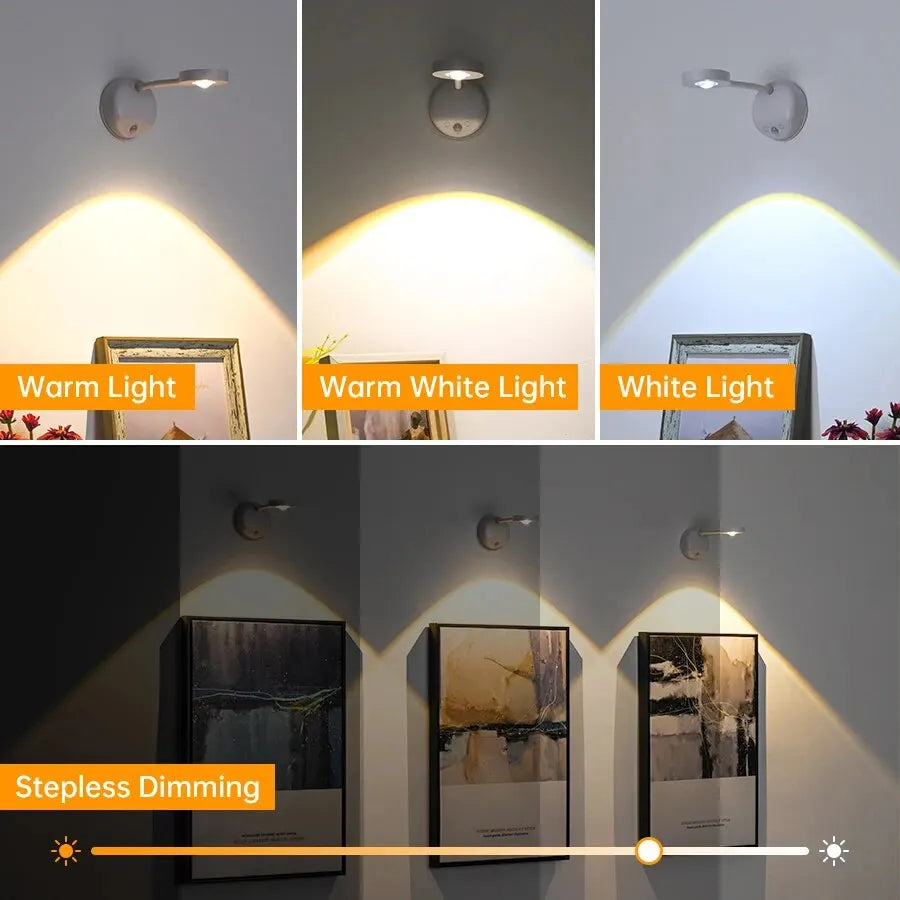 Motion Sensor Wall Lamp — USB LED, Wireless, Kitchen & Bedroom