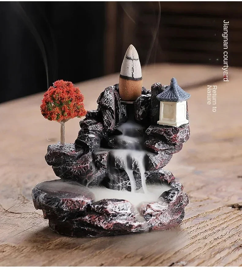 Mountain River Waterfall Backflow Incense Burner