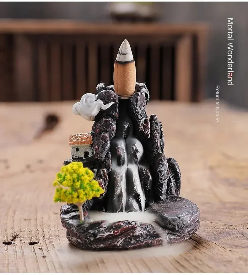 Mountain River Waterfall Backflow Incense Burner