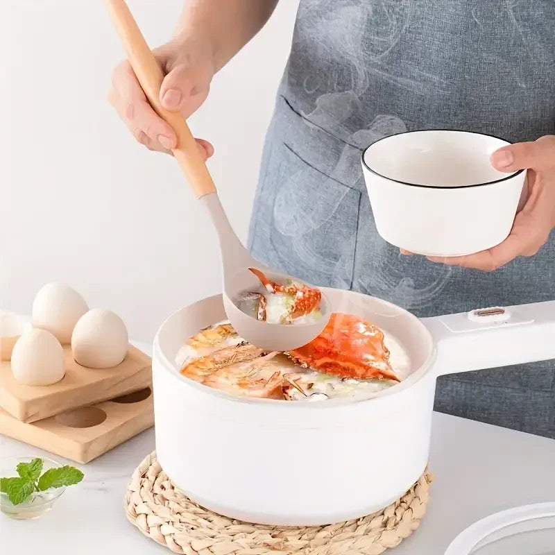 12-Piece Silicone Kitchen Utensil Set — Wooden Handle, Heat-Resistant, Non-Stick