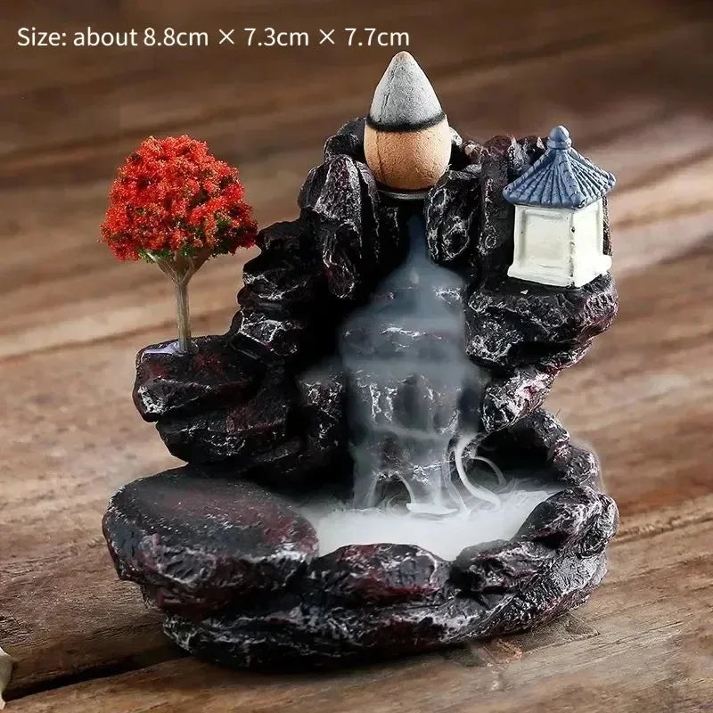 Mountain River Waterfall Backflow Incense Burner