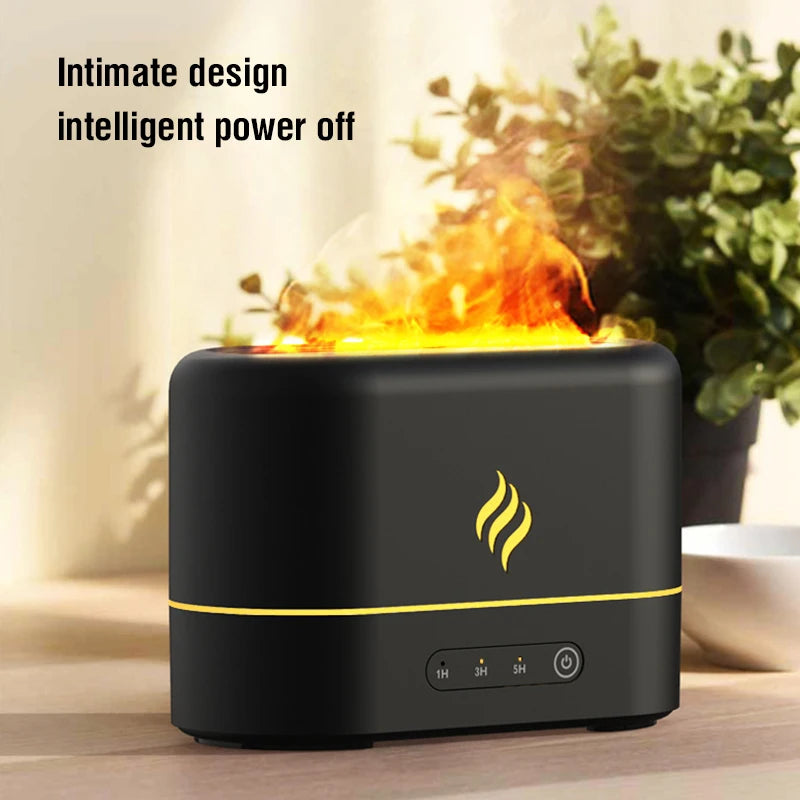7-Color Fire Flame Humidifier & Aroma Diffuser with LED | USB