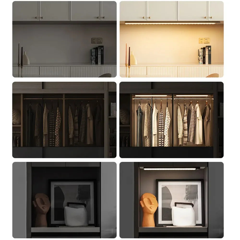 Motion Sensor Night Light — USB Rechargeable, Wireless, Under Cabinet