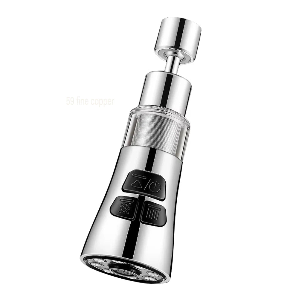 360° Rotating Kitchen Faucet Aerator | 3-Mode Splash Filter & Bubbler
